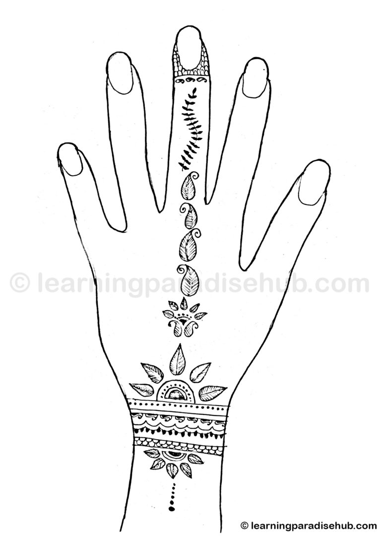 Simple one line mehndi design - Mehndi Designs